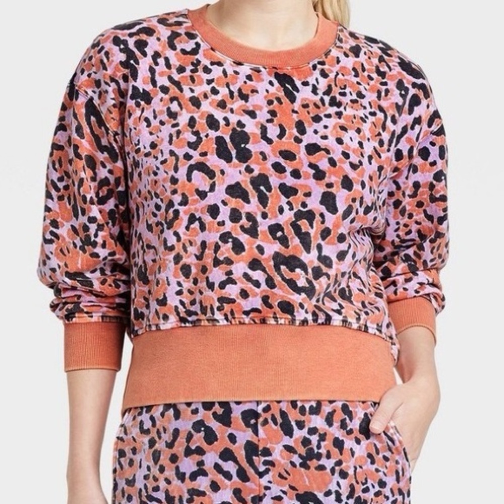 JOYLAB Animal Print Sweatshirt